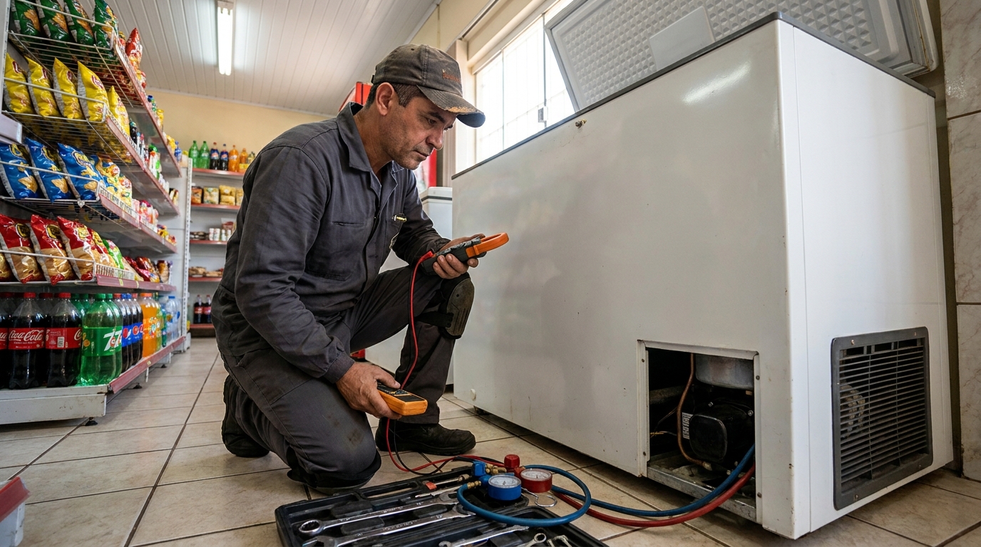 Reparo na placa eletrônica do freezer em São Bernardo do Campo‑SP